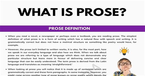 What is one example of prose, and how does it reflect the chaos of human thought?